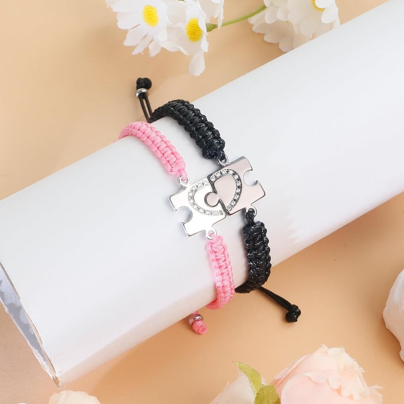 PEALICIOUS Red String Bracelet for Women, Girls Pinky Promise Bracelet Mommy and Me as Valentines Gifts, Father and Daughter Jewelry for Protection, Couple Best Friend Jewelry for Vday Anniversary - Image 4